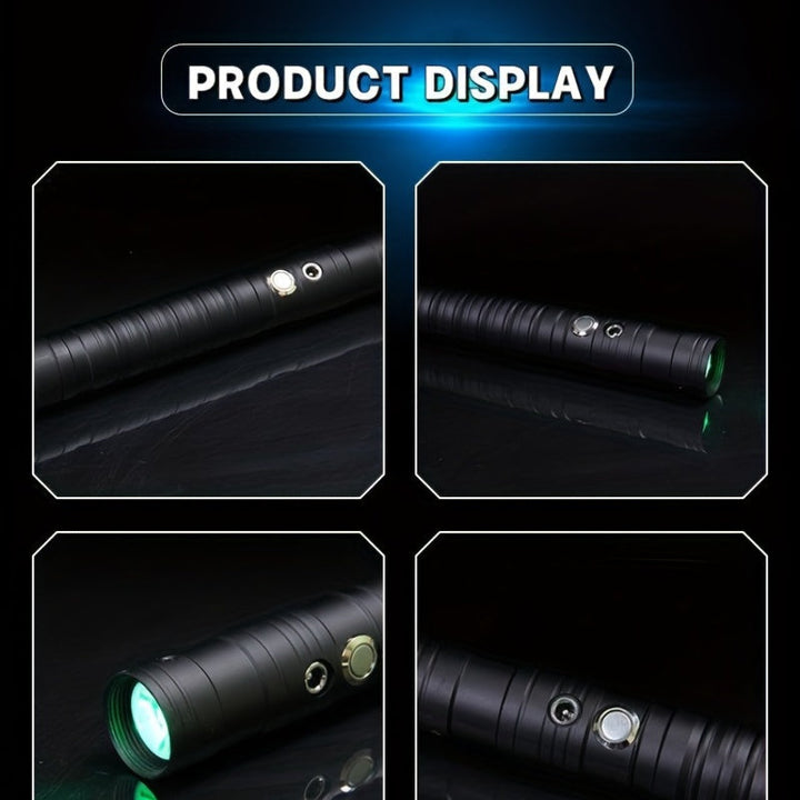 Sabre de jeu LED RGB interactif et rechargeable avec sons, un cadeau original pour enfants et adultes.