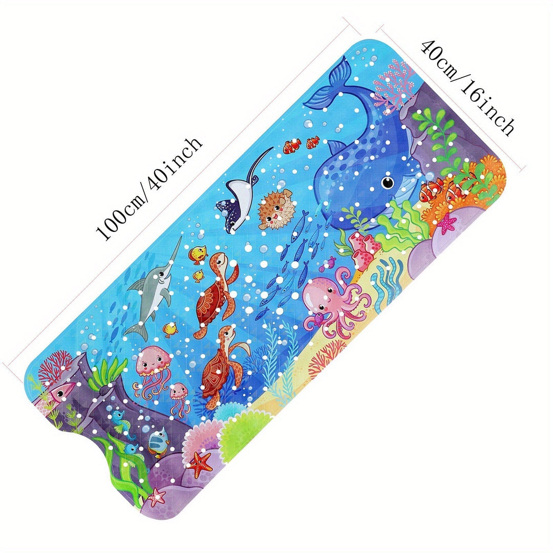Tapis antidérapant extra long garantissant stabilité et sécurité dans votre bain ou douche, pour tous.