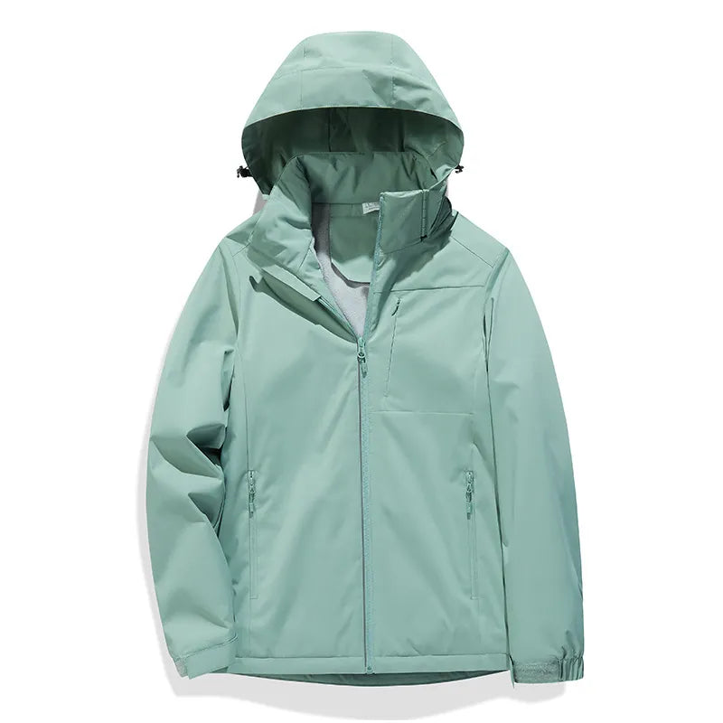 Veste femme polyvalente, style casual chic. Protège de la pluie et du vent, parfaite pour ville ou nature.