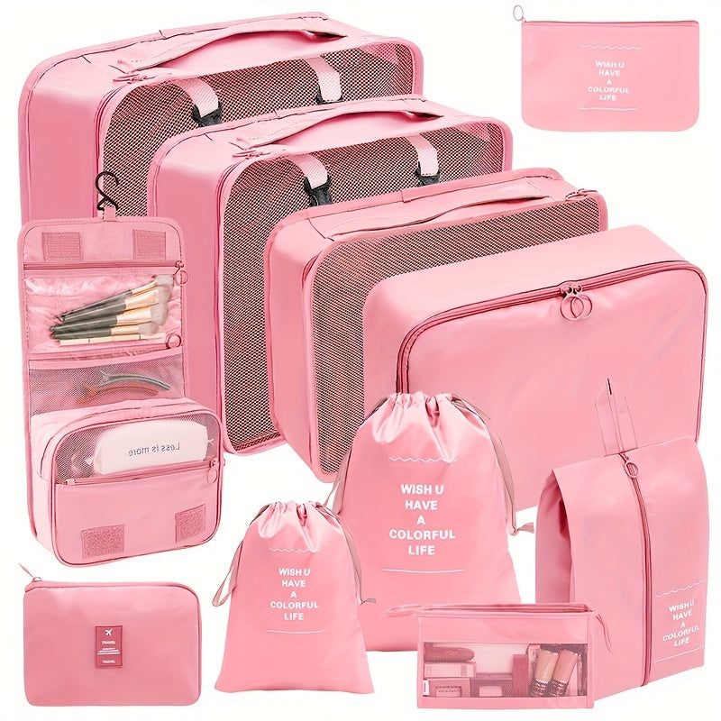 Rangement de valise de voyage en 11 pièces, essentiel pour une organisation de bagage facile.