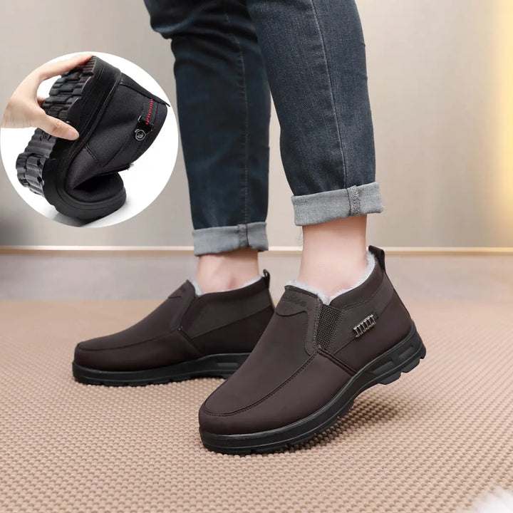 Chaussures décontractées homme, chaudes et à enfiler, offrant un confort optimal pour l'hiver.