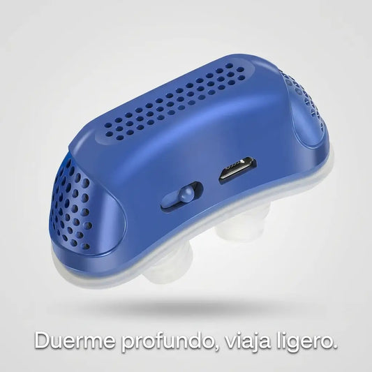 Blau - Micro CPAP Schlaf-Apnoe-Gerät mit USB-Ladefunktion - Kompakt, tragbar und flüsterstil für eine bessere Nachtruhe