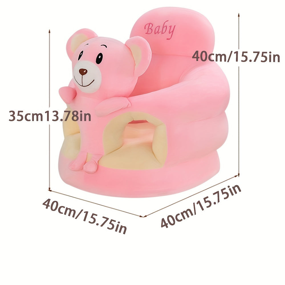 Siège bébé pour développement moteur, peluche douce, apprentissage de l'assise, sécurité et plaisir.