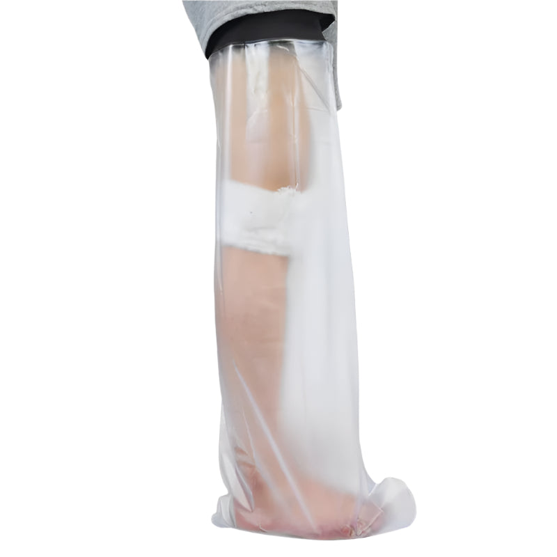 Protection douche étanche pour plâtres/blessures jambe, pied, tibia, genou. Garde bandages au sec. Confortable et réutilisable.