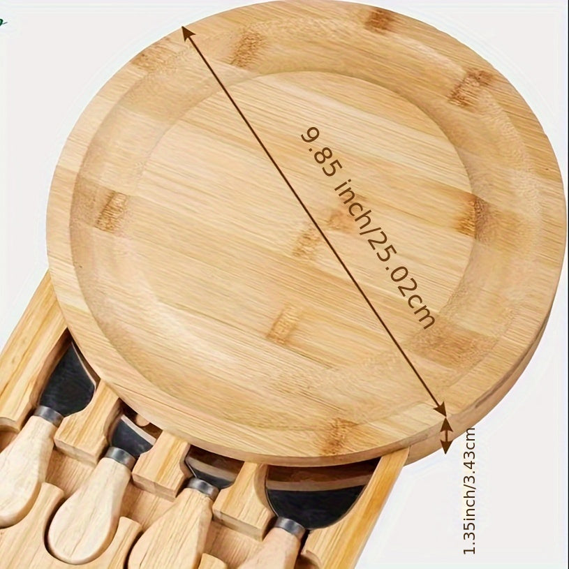 Planche à fromage en bambou élégante, cadeau parfait pour la cuisine. Idéal pour présenter fromages et charcuteries.