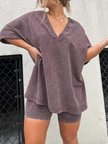 Dam Oversized T-shirt & Shorts Set - Sommarset