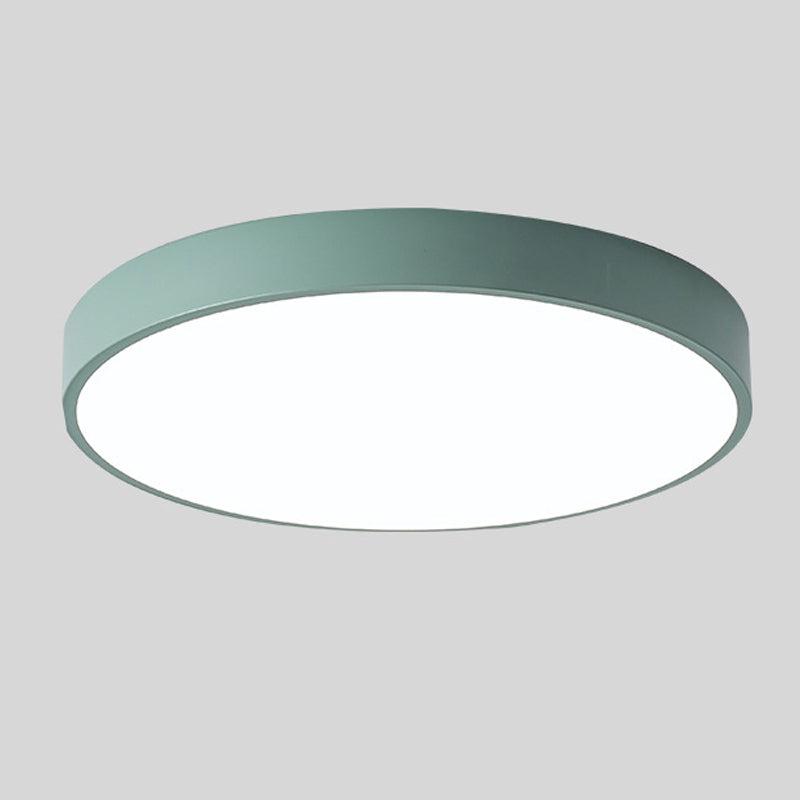 Luminaire LED circulaire style Macaron. Parfait pour éclairer un bureau contemporain.