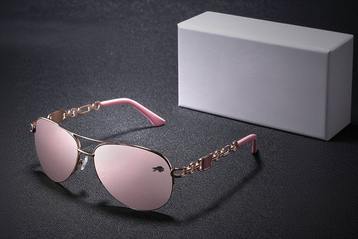 Lunettes de soleil aviateur polarisées pour femmes, protection UV400.