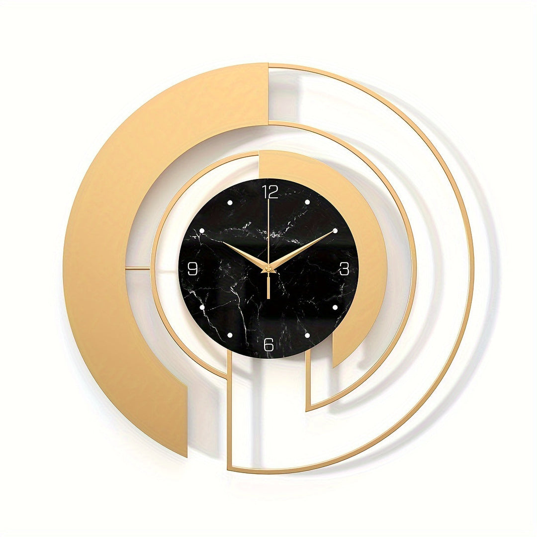 Art mural géométrique moderne: horloge silencieuse pour embellir votre intérieur.