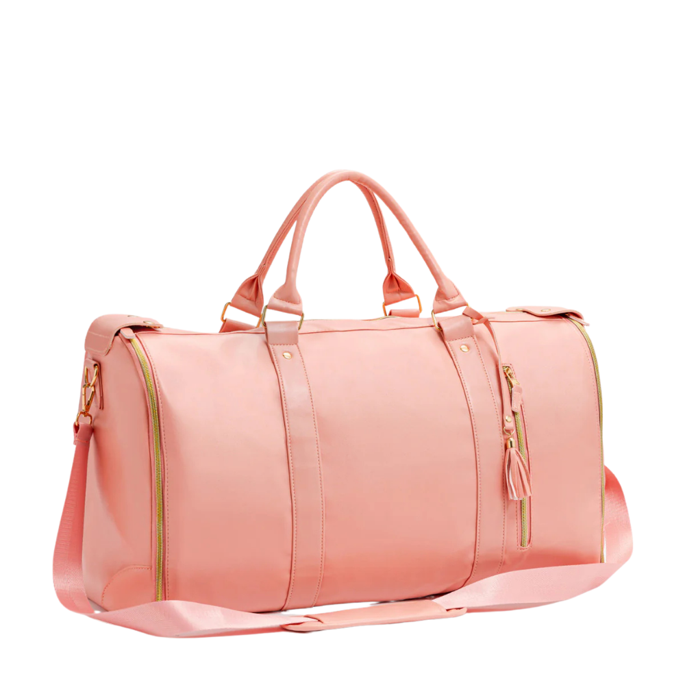 Sac de voyage duffel élégant pour femme, idéal pour week-end et cabine.