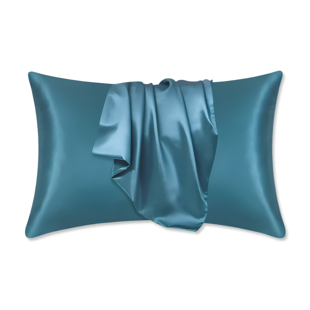 Housse d'oreiller durable en polyester uni, offre une protection longue durée.