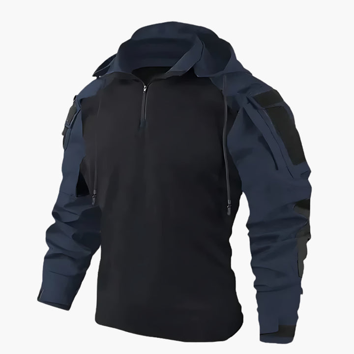 Veste homme tactique robuste et résistante pour sport, randonnée, et aventure en extérieur.