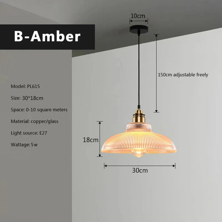 Lampe suspendue LED en verre polyvalente, design moderne, adaptée pour salon, chambre ou salle à manger.