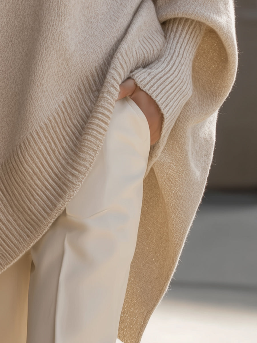 Poncho élégance sans effort pour femme, style polyvalent et mode décontractée, un accessoire essentiel.