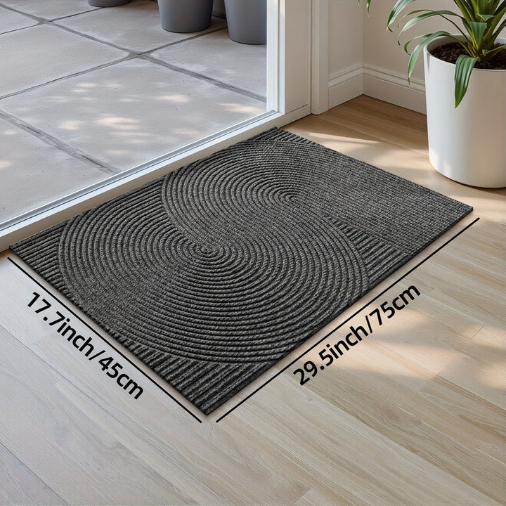 Design moderne: tapis de porte géométrique Dajiang, parfait pour l'entrée intérieure.