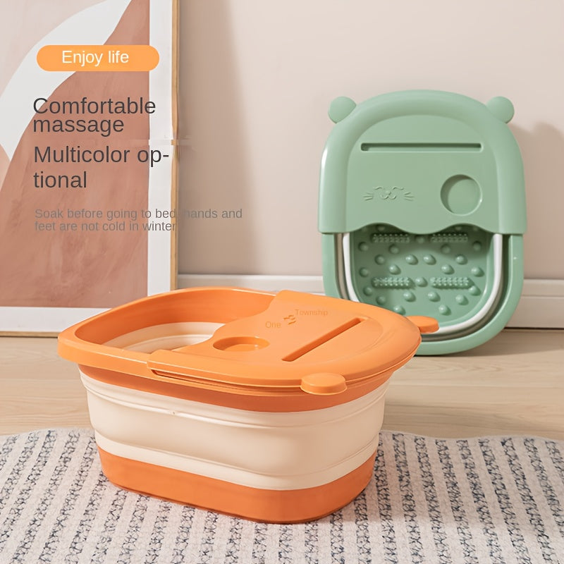 Profitez d'un soin des pieds revitalisant avec cette baignoire pliable, un vrai moment de détente.