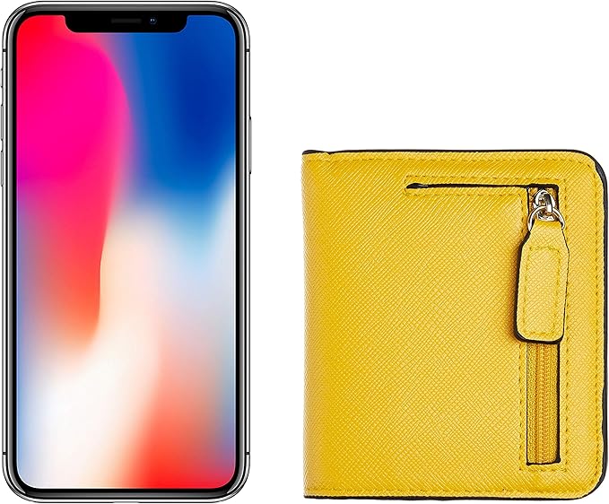 Portefeuille compact femme, accessoire polyvalent et élégant pour toutes les saisons, avec sécurité RFID.