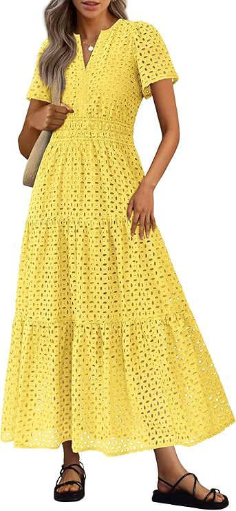 Robe longue de plage pour femme, fluide et légère, idéale pour les vacances d'été.