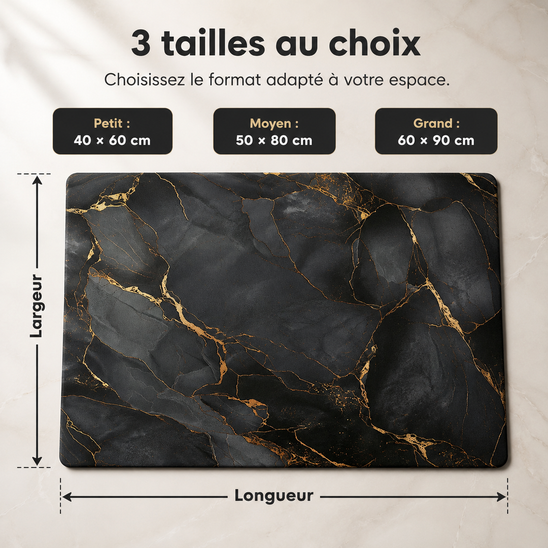 Tapis DuraMat résistant et facile d'entretien. Maintient la propreté et l'hygiène de votre salle de bain.