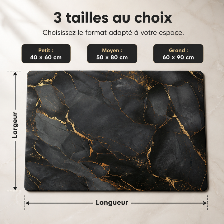 Tapis DuraMat résistant et facile d'entretien. Maintient la propreté et l'hygiène de votre salle de bain.