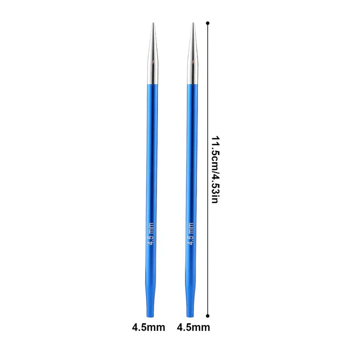 Aiguilles circulaires interchangeables pour tricot, confortables pour de longues sessions.
