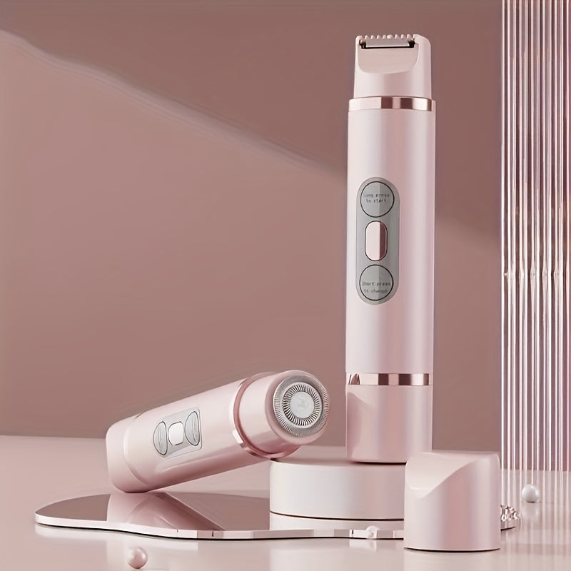 Épilateur portable PureSilk pour femmes, rechargeable USB, idéal pour une peau lisse et douce sur zones sensibles.