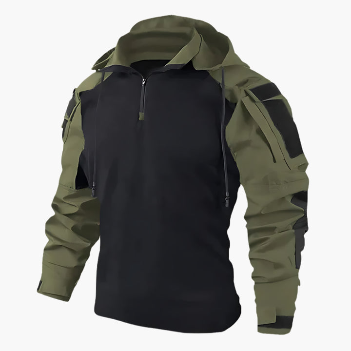 Veste tactique homme imperméable et coupe-vent, idéale pour extérieur, randonnée et aventure.