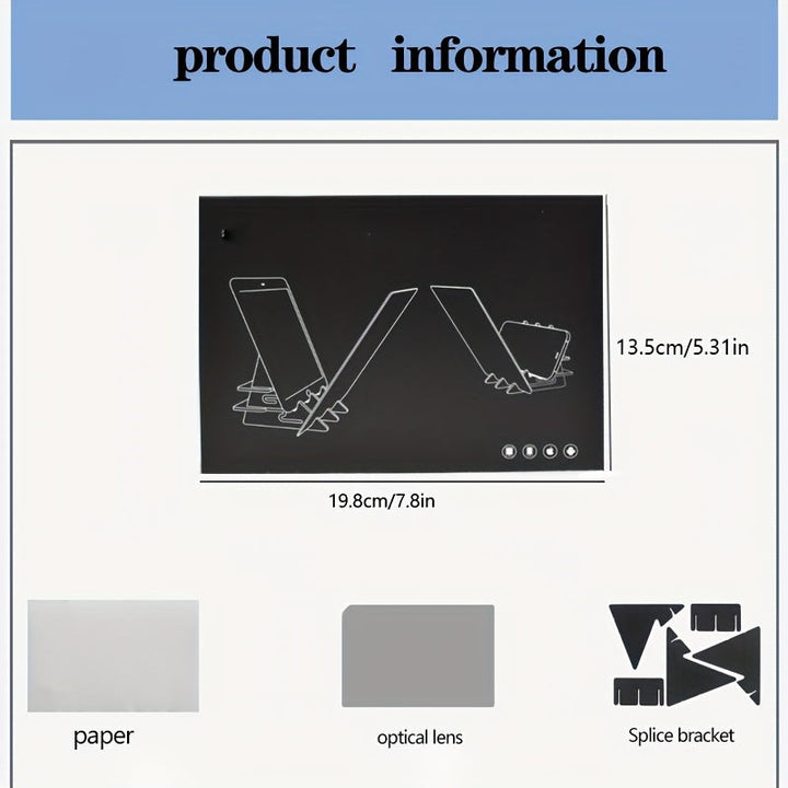 Tableau de projection innovant pour copier des images et améliorer ses compétences en dessin et traçage.