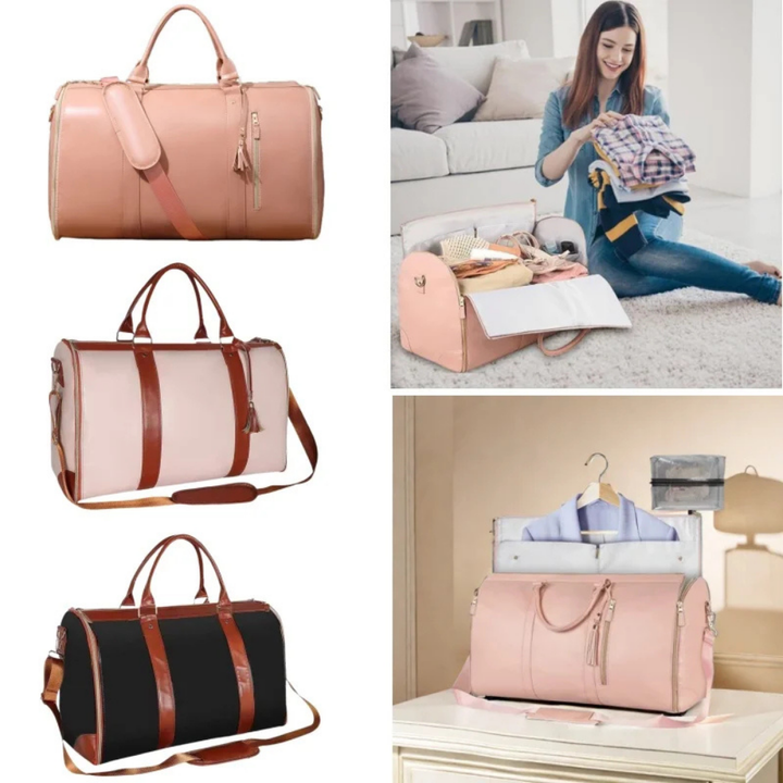 Sac de voyage imperméable femme, duffel graphite, parfait pour le week-end.