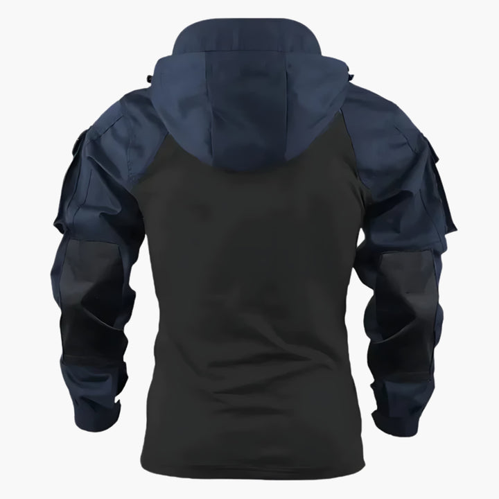 Veste tactique homme imperméable, coupe-vent, et robuste, parfaite pour l'extérieur et la randonnée.