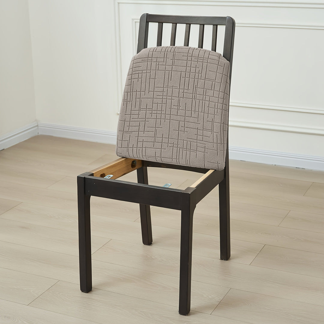 Housse de chaise extensible bleue, style moderne, parfaite pour la salle à manger et la maison chic.