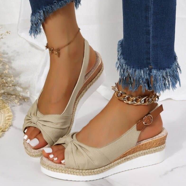 Bekväma Sandaler med Espadrillklack - Sommarmode