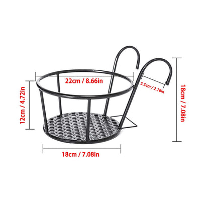 Hängande Växtkorg i Järn - Dekorativ Balkonghängare