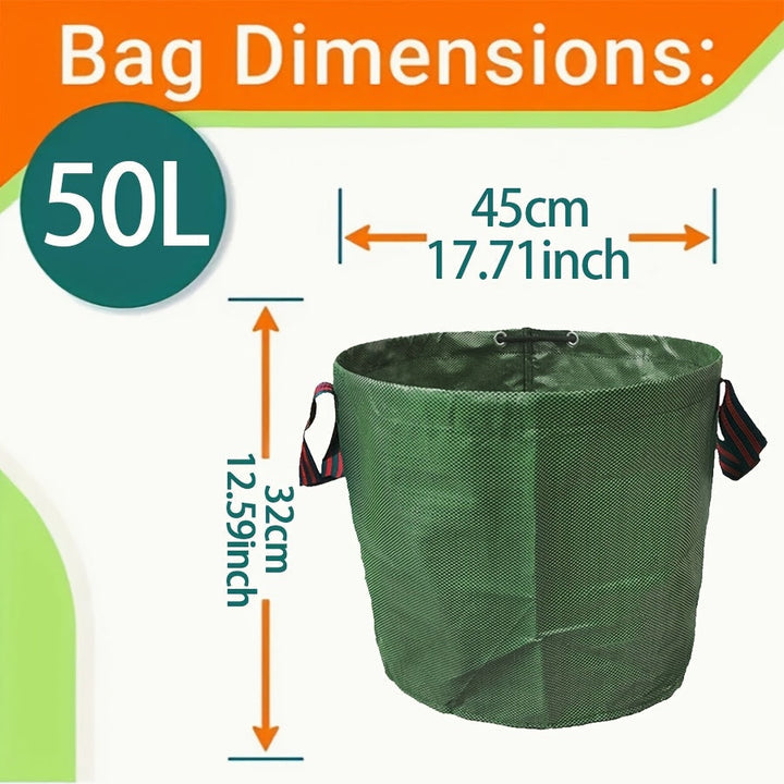 Sacs à déchets verts réutilisables et durables, parfaits pour un jardinage écologique. Grande capacité.