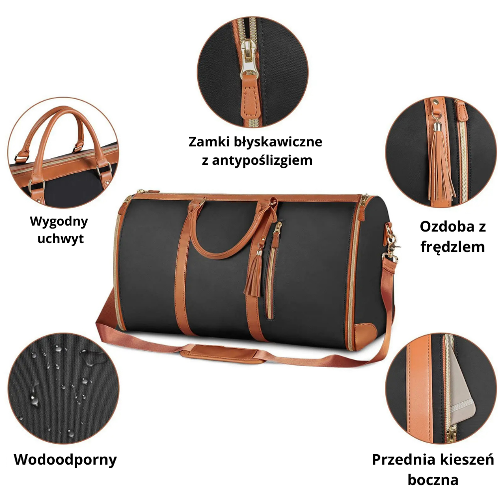 Sac de voyage cabine femme, duffel élégant et imperméable, couleur blanc.