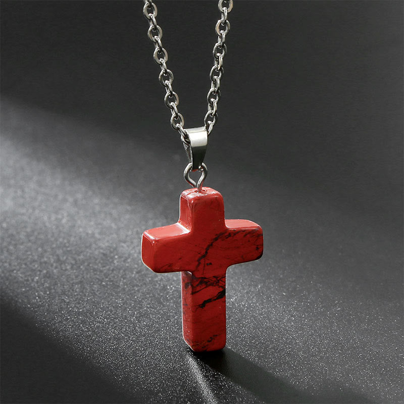 Collier croix œil de tigre, protection féminine, bijou tendance et spirituel.