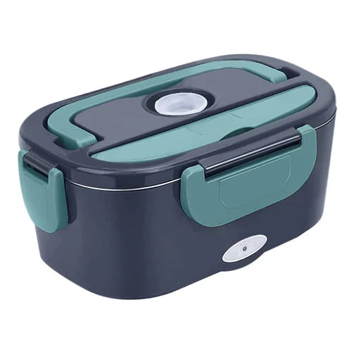 Boîte à lunch électrique portable HotBox. Chauffe-plat repas chaud en acier inoxydable pour bureau et voiture.