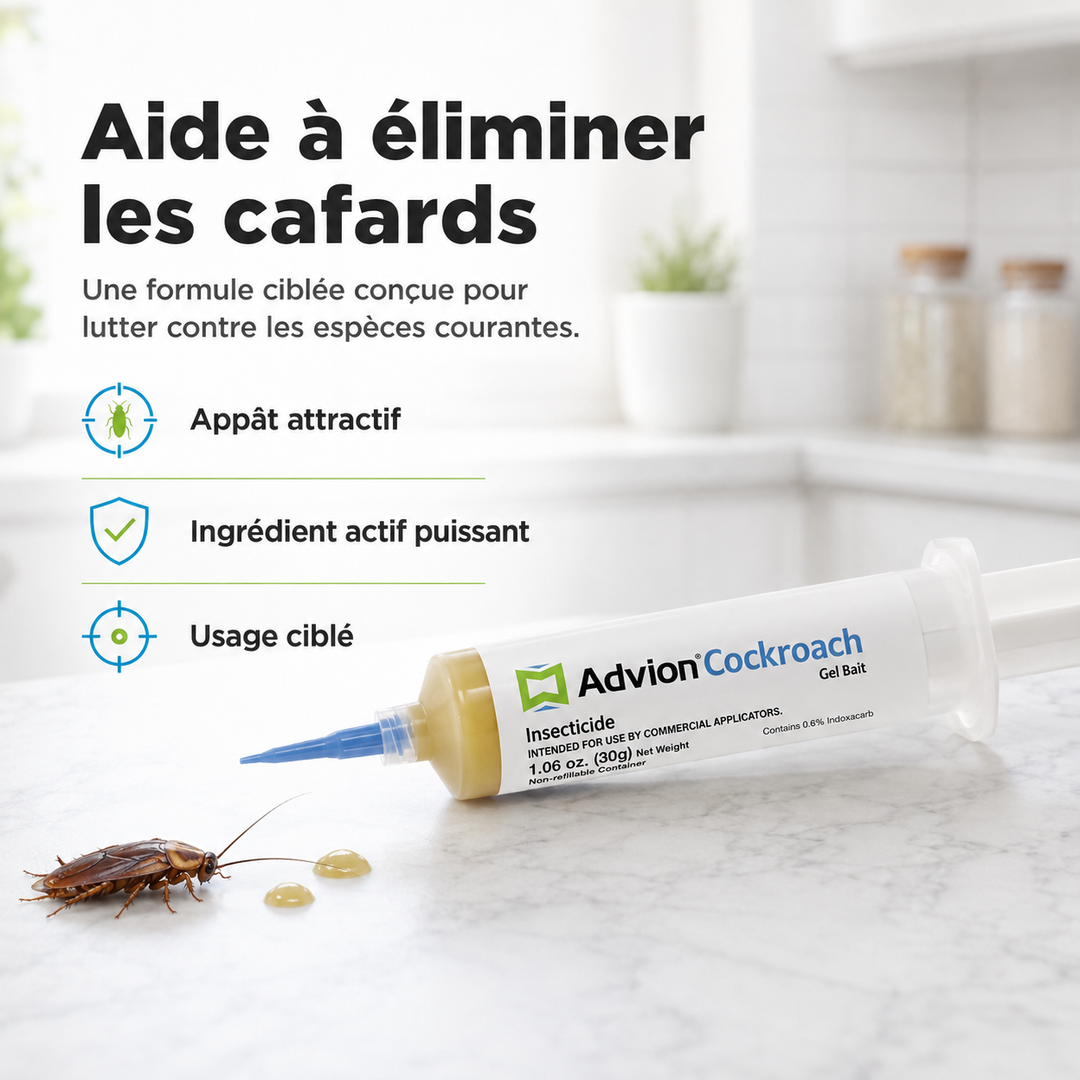 Protection hygiène maison avec ce gel appât anti-cafards professionnel, contrôle non toxique des nuisibles.
