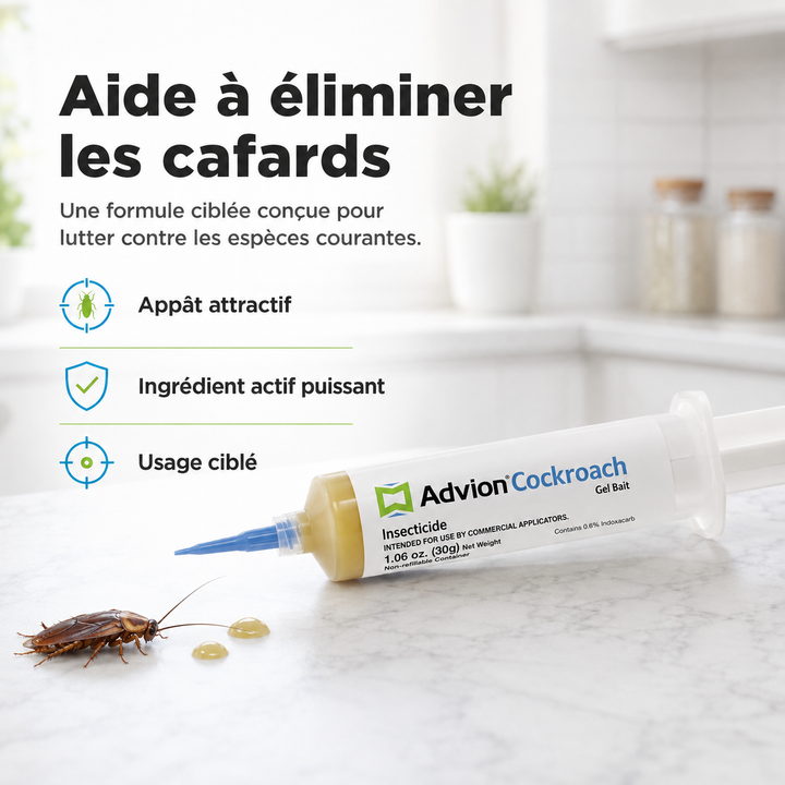 Protection hygiène maison avec ce gel appât anti-cafards professionnel, contrôle non toxique des nuisibles.