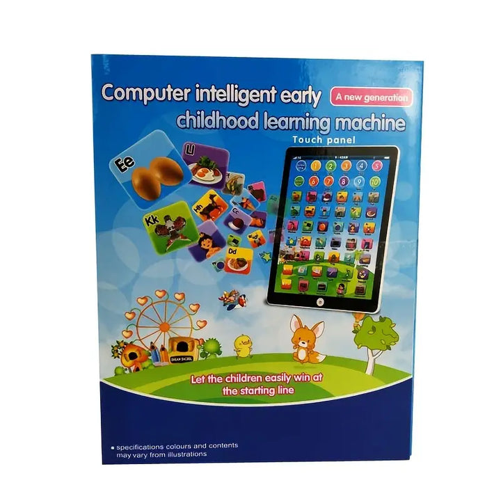 Gros plan sur la tablette éducative interactive montrant un jeu de reconnaissance des formes. Apprentissage enfants.