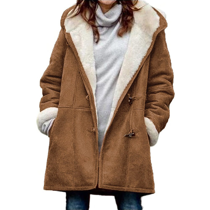 Manteau femme hiver à capuche, confortable, élégant et chaud pour la saison froide.
