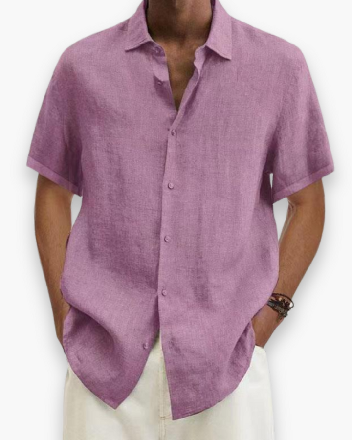 Chemise homme moderne et décontractée, idéale pour le printemps et l'été. Combine élégance et aisance.