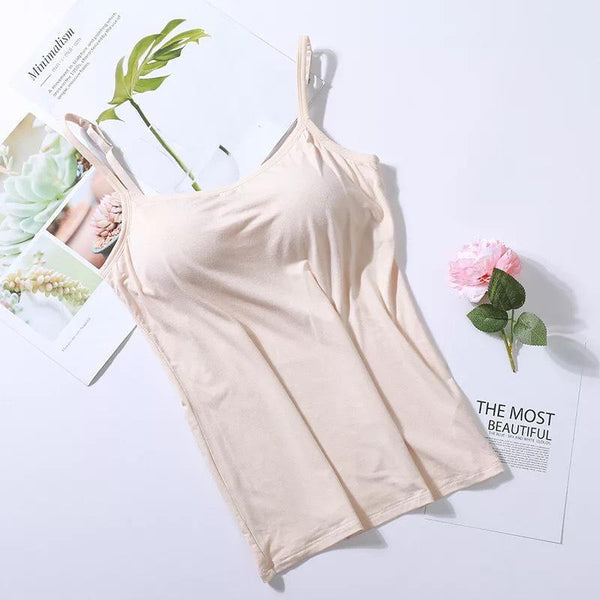 Confort quotidien : top sans couture avec soutien-gorge intégré, mode féminine.