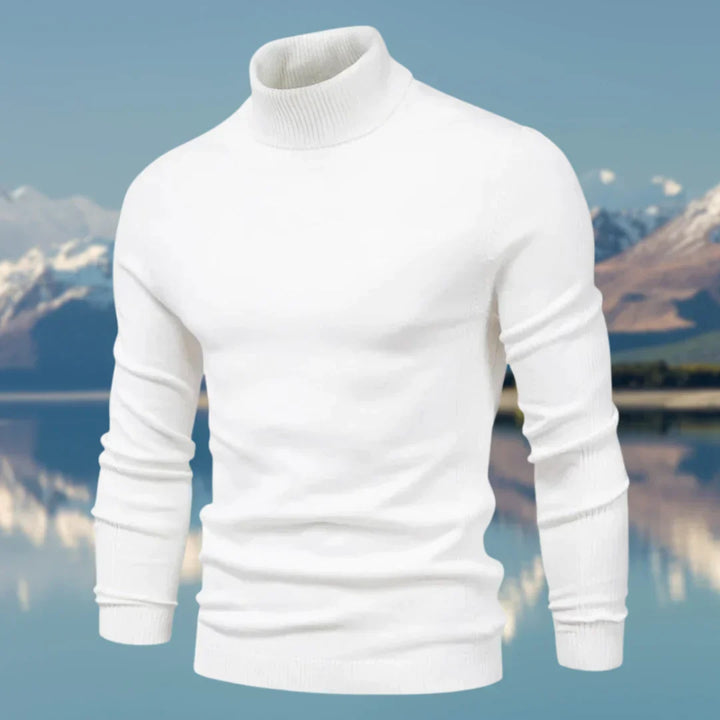 Ce pull col roulé homme ajusté combine chaleur, confort et une élégance intemporelle pour l'hiver.