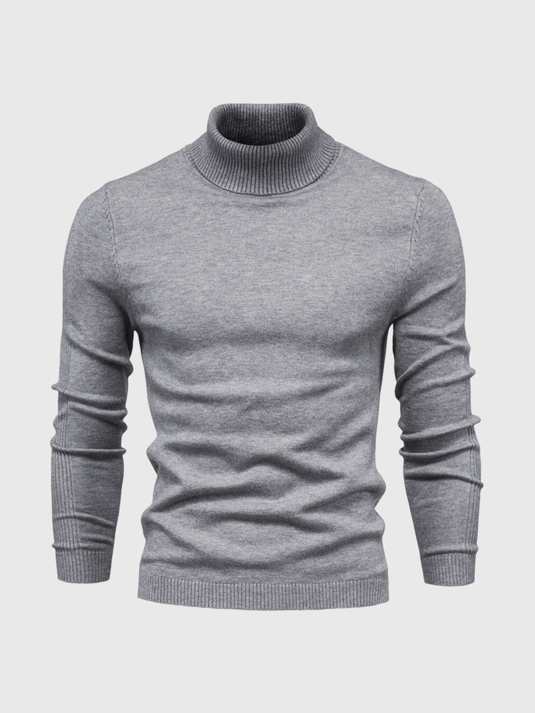 Vêtement homme, pull col roulé noir classique. Confortable, intemporel et essentiel pour l'hiver.