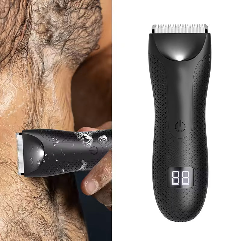 Lames céramique de la tondeuse corporelle HydroTrim pour rasage précis et sans irritation.