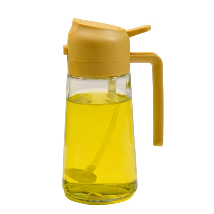 Distributeur OilLux en verre et ABS, spray d'huile précis pour une cuisson légère et santé.
