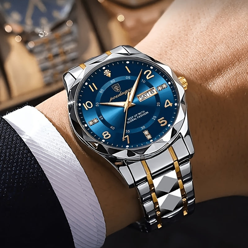 Montre de sport homme avec cadran noir, multifonctionnalité intégrée pour l'action.