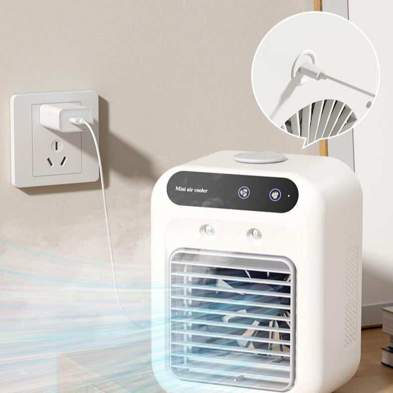 Refroidisseur d'air personnel portable, apporte une fraîcheur bienvenue en été. Mini climatiseur idéal pour votre espace.