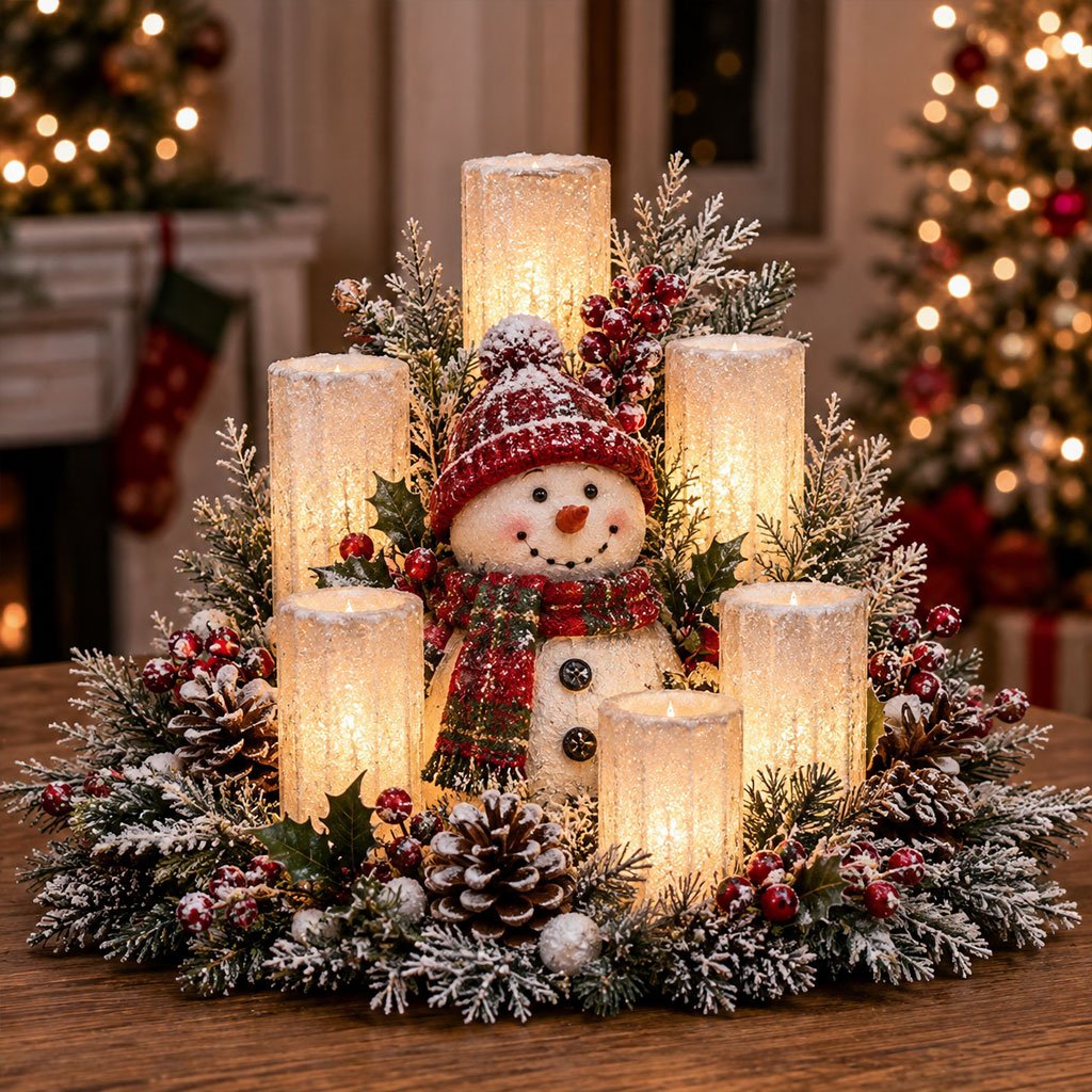 Décoration de Noël lumineuse LED festive pour maison, créant une ambiance chaleureuse pour les fêtes.